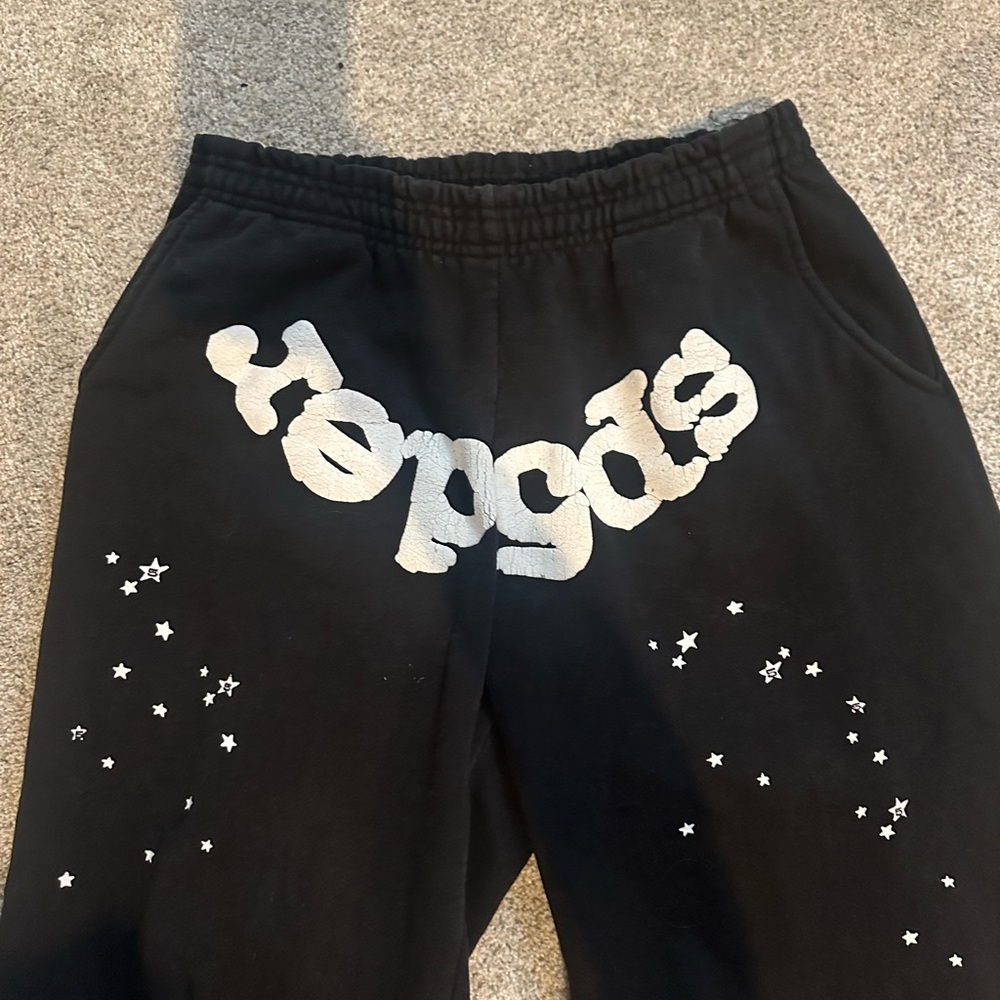 Sp5der OG Web Sweatpants Black - Picture 6 of 6